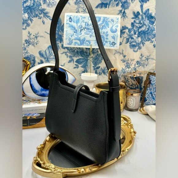 🆕 OROTON 🧿 NWOT Dylan Baguette Bag - Black Calfskin Leather - Picture 6 of 12